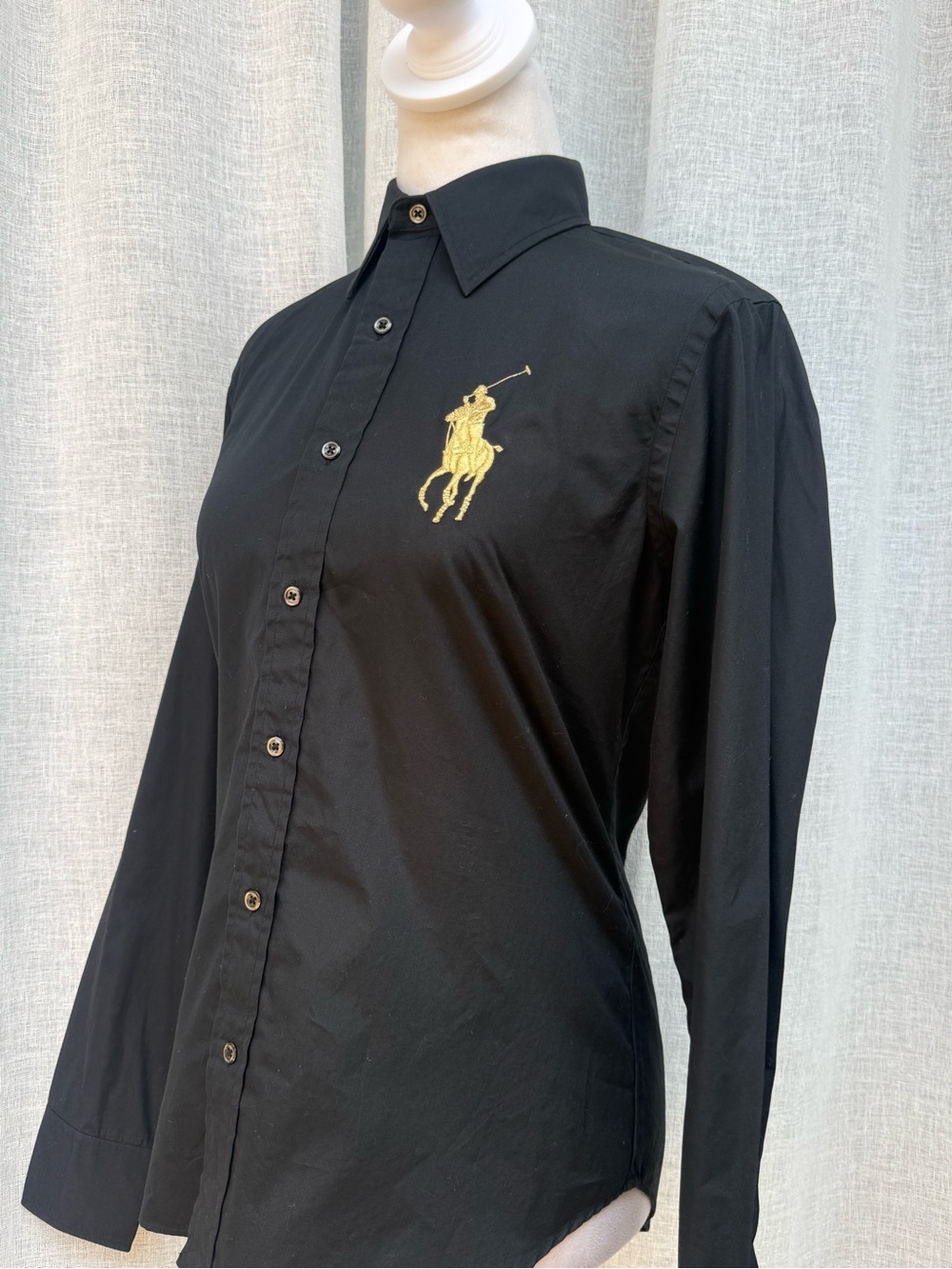 Ralph Lauren black label button down black polo logo shirt - Picture 4 of 10